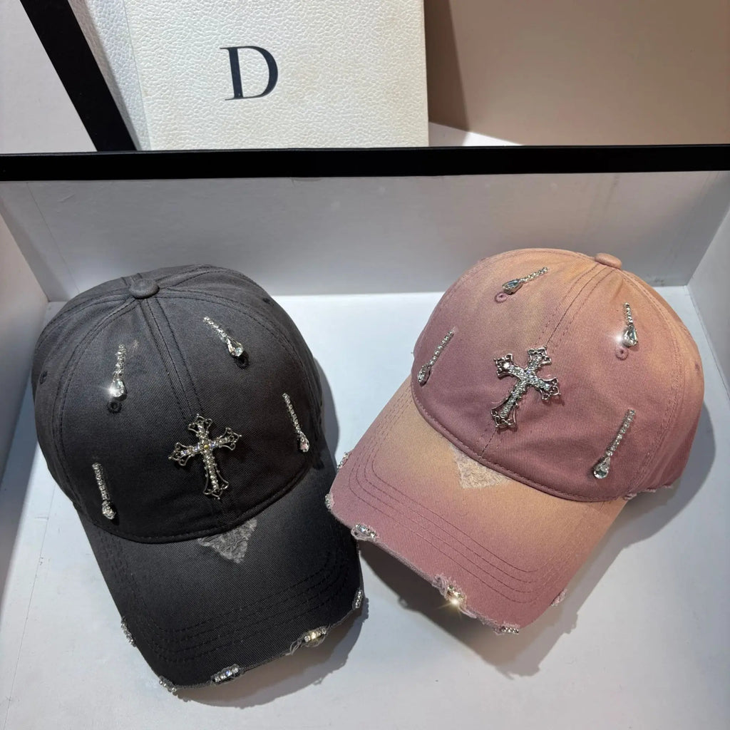 Fashion Rhinestone Cross Baseball